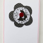 Black and white flower card