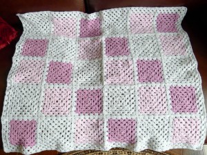 Pink Granny Square blanket